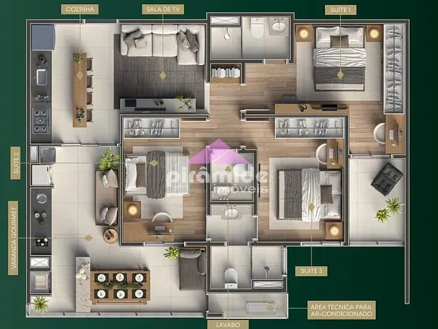 Apartamento com 87m² 3 quartos e 4 banheiros, à venda, no bairro Vila Ema em São José dos Campos