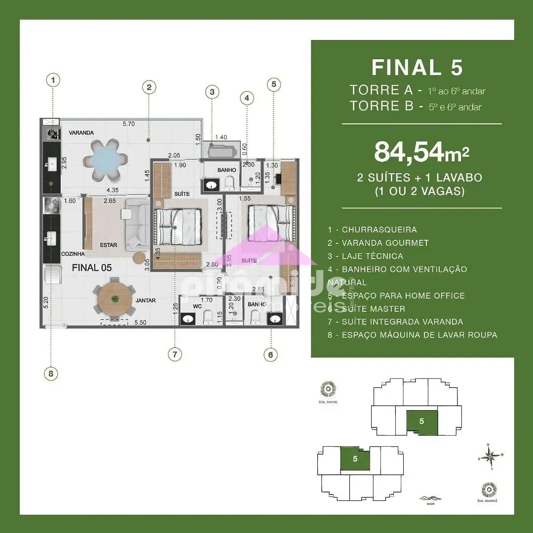 Apartamento, 2 quartos, 84 m² - Foto 9