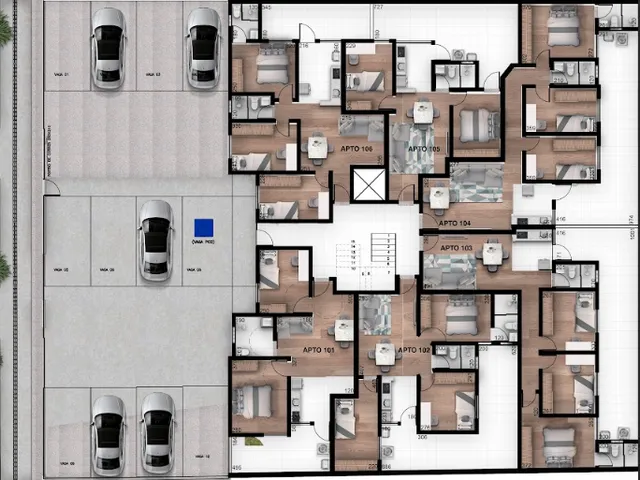 Apartamento com 60m² 2 quartos e 1 banheiro, à venda, no bairro Parque Xangri-Lá em Contagem