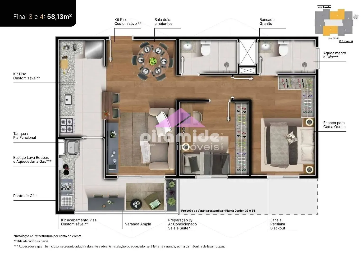 Apartamento, 2 quartos, 58 m² - Foto 2