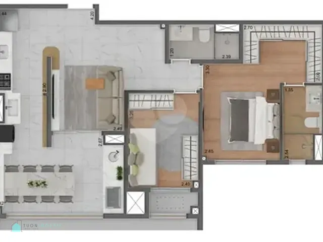 Apartamento 2 quartos e 1 banheiro, à venda, no bairro Vila Albertina em São Paulo
