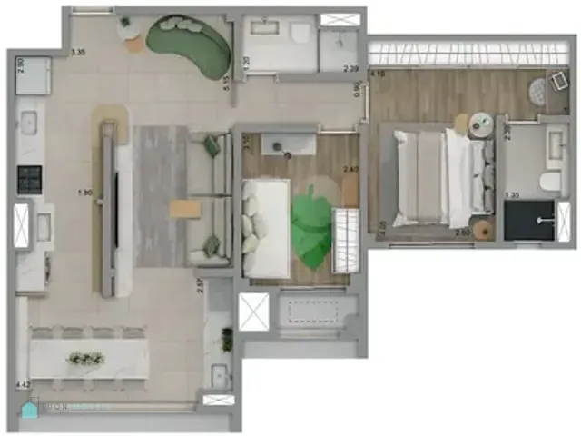 Apartamento 2 quartos e 1 banheiro, à venda, no bairro Vila Albertina em São Paulo
