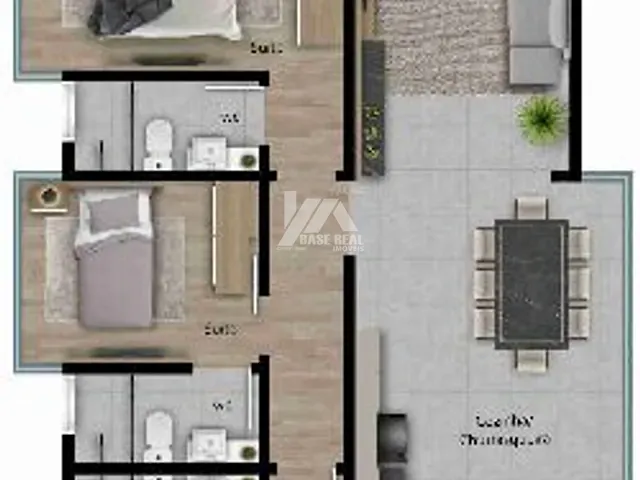 Apartamento com 165m² 3 quartos e 4 banheiros, à venda, no bairro Brejatuba em Guaratuba