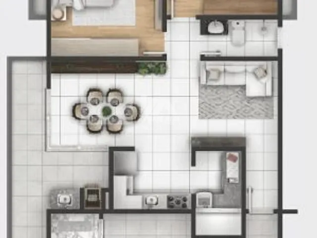 Apartamento 2 quartos e 1 banheiro, à venda, no bairro Oficinas em Ponta Grossa