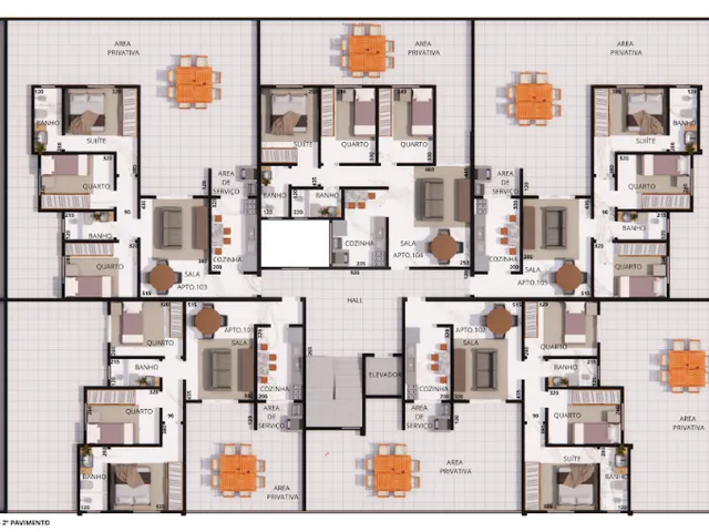 Apartamento com 101m² 3 quartos e 2 banheiros, à venda, no bairro Santa Branca em Belo Horizonte