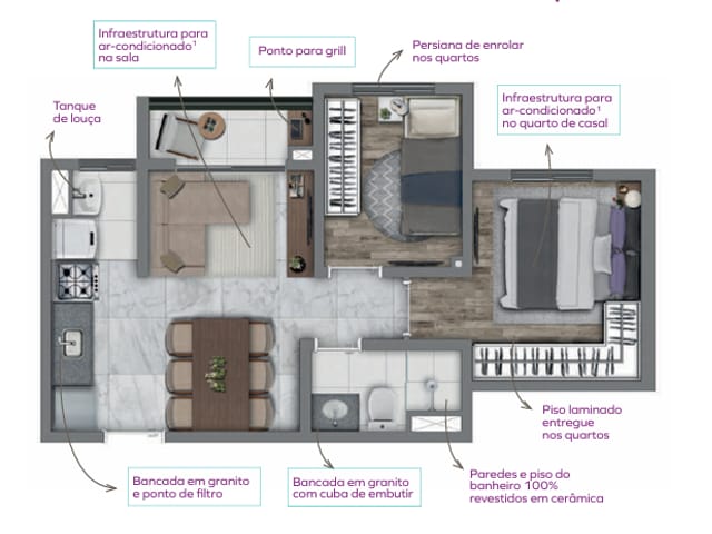 Foto do Apartamento - Apartamento para venda em Belenzinho com 2 quartos , 38m² | Correteria Imóveis