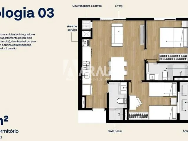 Apartamento 2 quartos e 2 banheiros, à venda, no bairro São João em Itajaí