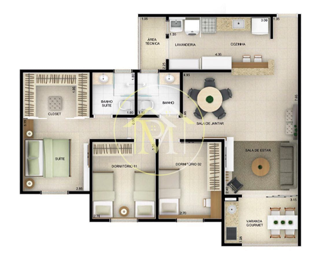 Apartamento à venda com 3 quartos, 97m² - Foto 21