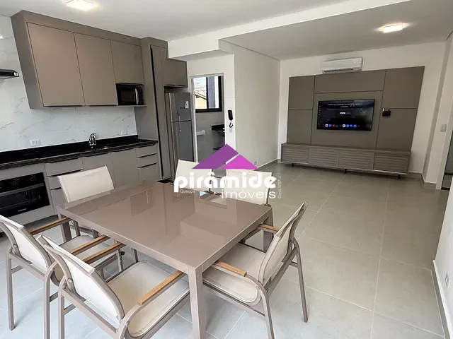 Apartamento com 56m² 1 quarto e 1 banheiro, à venda ou para alugar, no bairro Aruan em Caraguatatuba