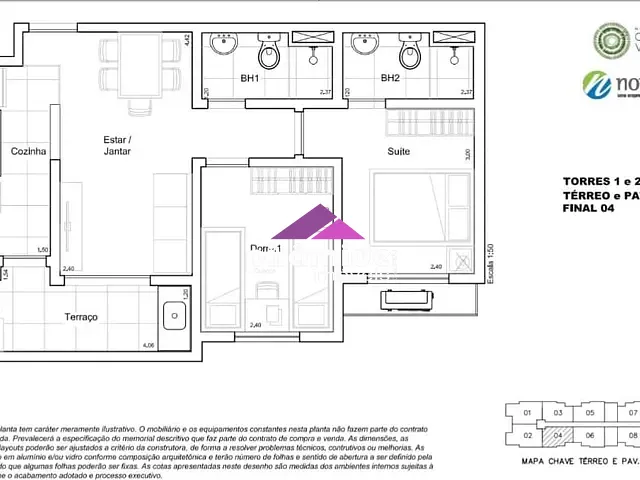 Apartamento 2 quartos e 2 banheiros, à venda, no bairro Jardim das Indústrias em São José dos Campos