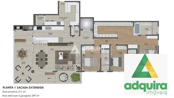 Apartamento, 3 quartos, 212 m² - Foto 2
