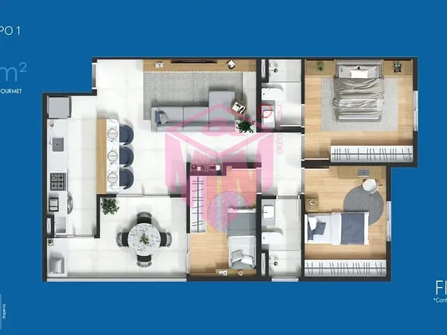Apartamento com 71m² 3 quartos e 2 banheiros, à venda, no bairro Baeta Neves em São Bernardo do Campo