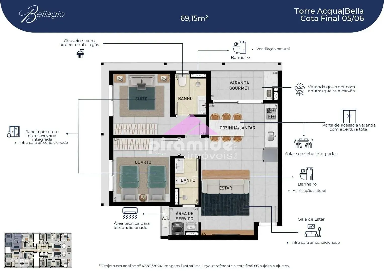 Apartamento, 2 quartos, 69 m² - Foto 15