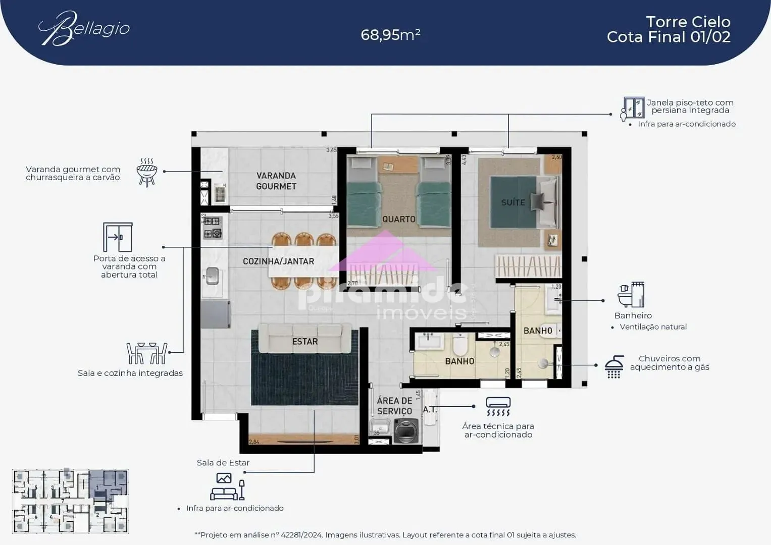 Apartamento, 2 quartos, 69 m² - Foto 8