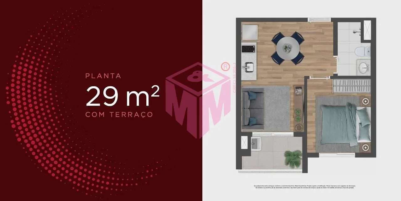 Apartamento, 1 quarto, 29 m² - Foto 1