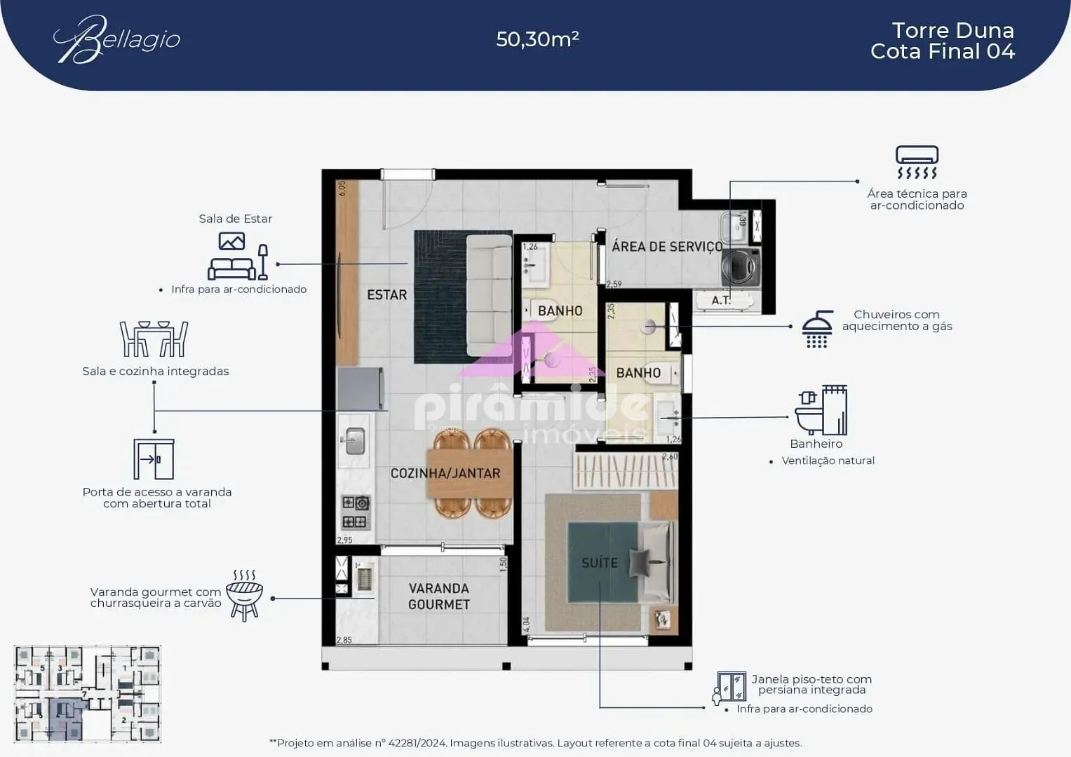 Apartamento, 1 quarto, 51 m² - Foto 7