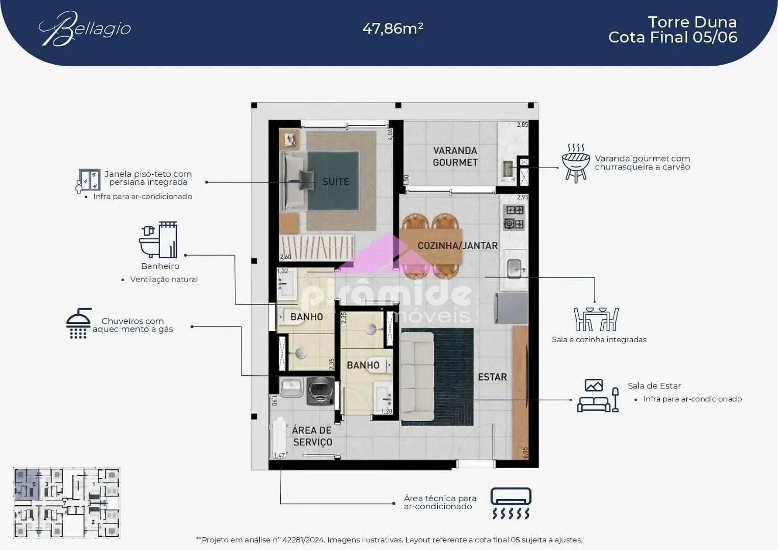 Apartamento, 1 quarto, 50 m² - Foto 8