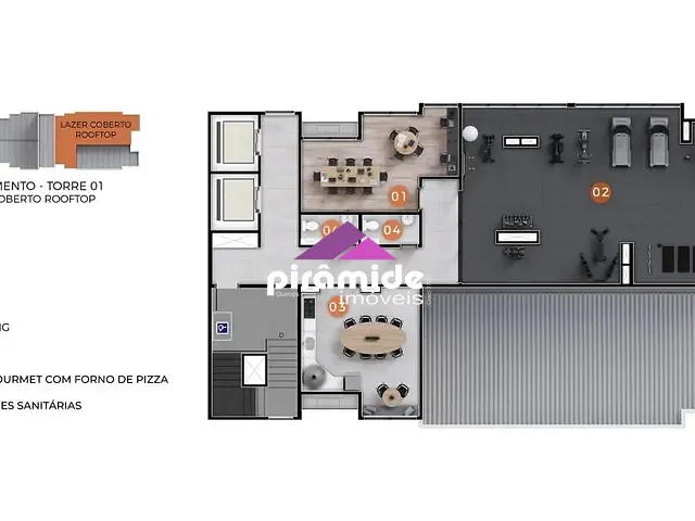 Apartamento com 65m² 2 quartos e 2 banheiros, à venda, no bairro Jardim das Indústrias em São José dos Campos