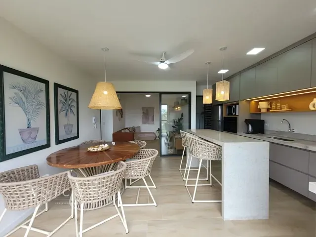 Apartamento com 77m² 2 quartos e 2 banheiros, à venda, no bairro Acaraú em Ubatuba