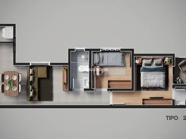Apartamento com 46m² 2 quartos e 2 banheiros, à venda, no bairro Campestre em Santo André