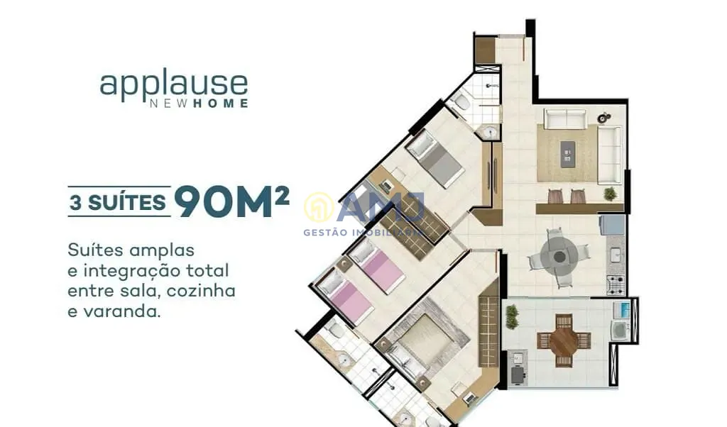 Apartamento, 3 quartos, 87 m² - Foto 3