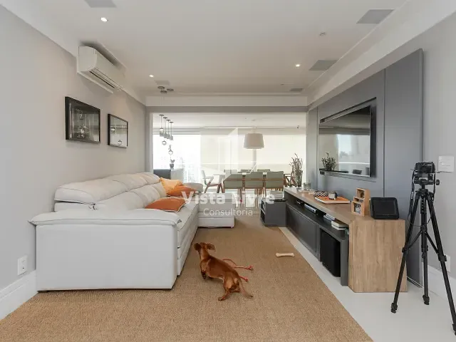 Apartamento com 138m² 3 quartos e 3 banheiros, à venda, no bairro Brooklin Paulista em São Paulo
