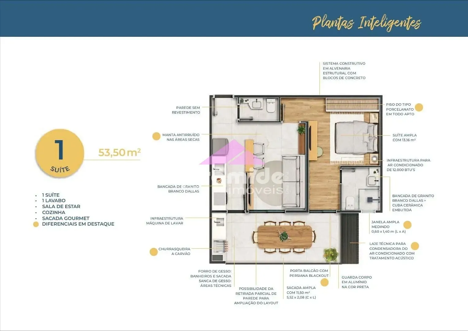 Apartamento, 1 quarto, 53 m² - Foto 7