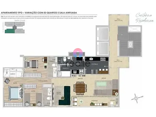 Apartamento com 131m² 4 quartos e 1 banheiro, à venda, no bairro Lourdes em Belo Horizonte