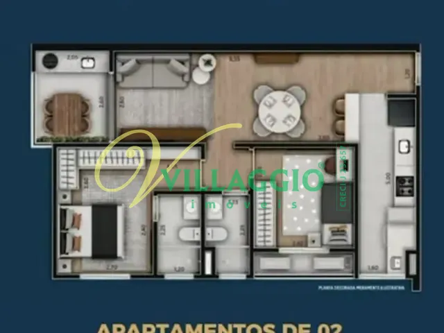 Apartamento com 70m² 2 quartos e 2 banheiros, à venda, no bairro Vila Bom Jesus em São José do Rio Preto