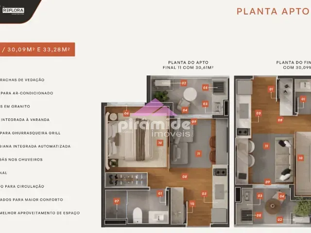 Apartamento 1 quarto e 1 banheiro, à venda, no bairro Jardim Oswaldo Cruz em São José dos Campos