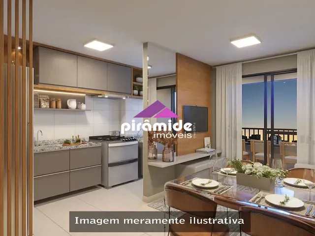 Apartamento com 57m² 2 quartos e 2 banheiros, à venda, no bairro Parque Industrial em São José dos Campos