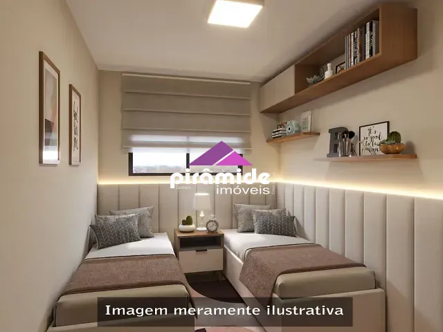 Apartamento com 57m² 2 quartos e 2 banheiros, à venda, no bairro Parque Industrial em São José dos Campos