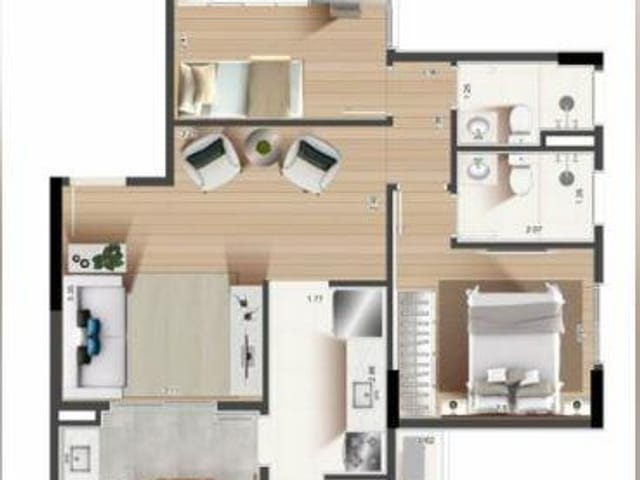 Foto do Apartamento - Apartamento à venda 2 Quartos, 1 Vaga, 67M², Jardim Paraíso, São José dos Campos - SP | Edifício Terrazzo Di Java | RUSSI IMÓVEIS