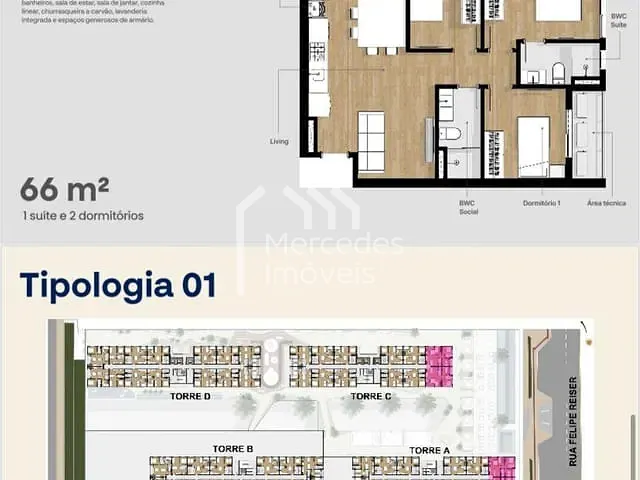 Apartamento 1 quarto e 1 banheiro, à venda, no bairro São João em Itajaí