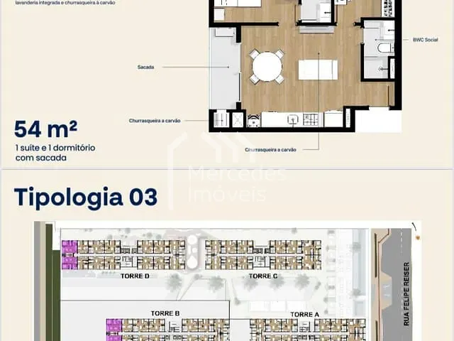 Apartamento 2 quartos e 2 banheiros, à venda, no bairro São João em Itajaí
