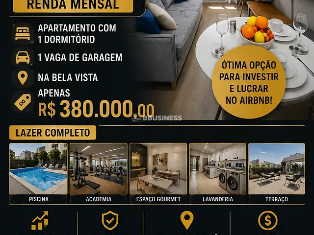Apartamento com 26m² 1 quarto e 1 banheiro, à venda, no bairro Bela Vista em São Paulo