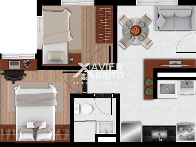 Foto do Apartamento - Apartamento à venda 2 Quartos, 40M², 1, São Paulo - SP | Imobiliária Xavier e Brito