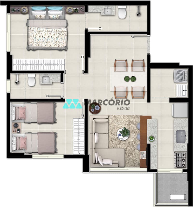 Apartamento, 3 quartos, 76 m² - Foto 54