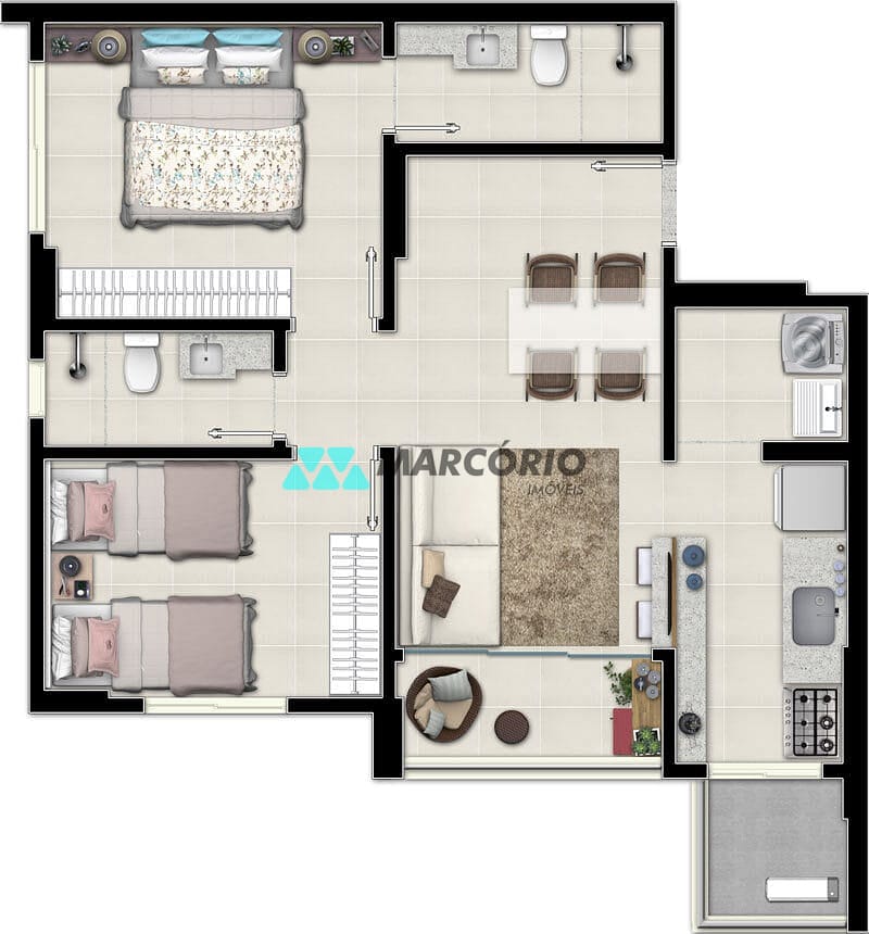 Apartamento, 3 quartos, 76 m² - Foto 55