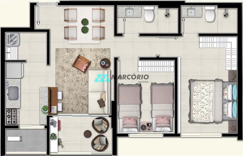 Apartamento, 3 quartos, 76 m² - Foto 59