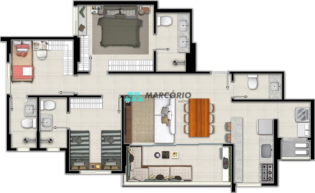 Apartamento, 3 quartos, 76 m² - Foto 60