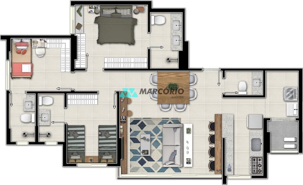 Apartamento, 3 quartos, 76 m² - Foto 61