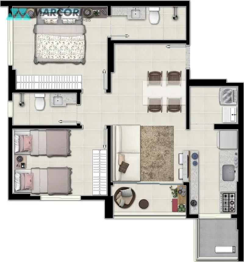 Apartamento, 3 quartos, 76 m² - Foto 55