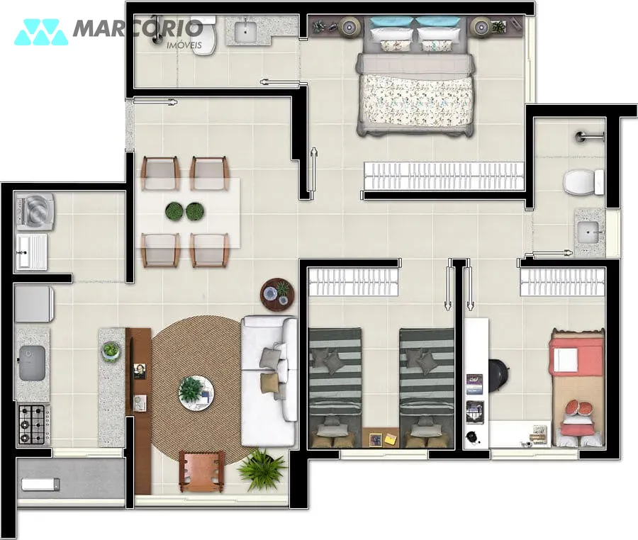 Apartamento, 3 quartos, 76 m² - Foto 57
