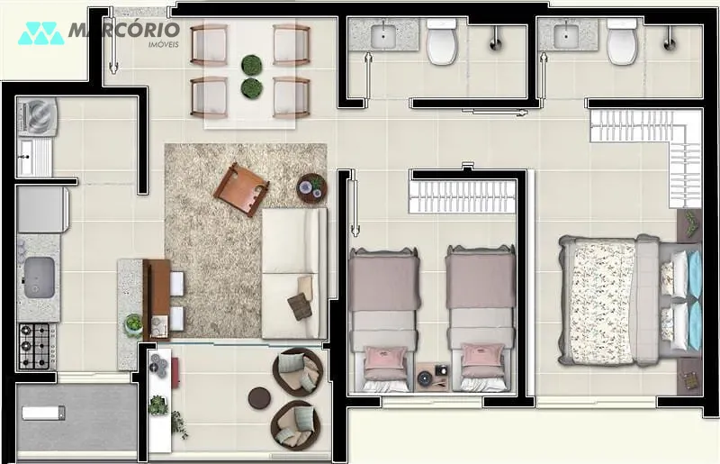 Apartamento, 3 quartos, 76 m² - Foto 59