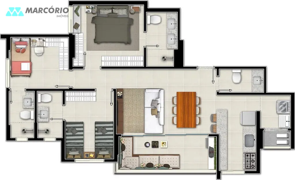 Apartamento, 3 quartos, 76 m² - Foto 60