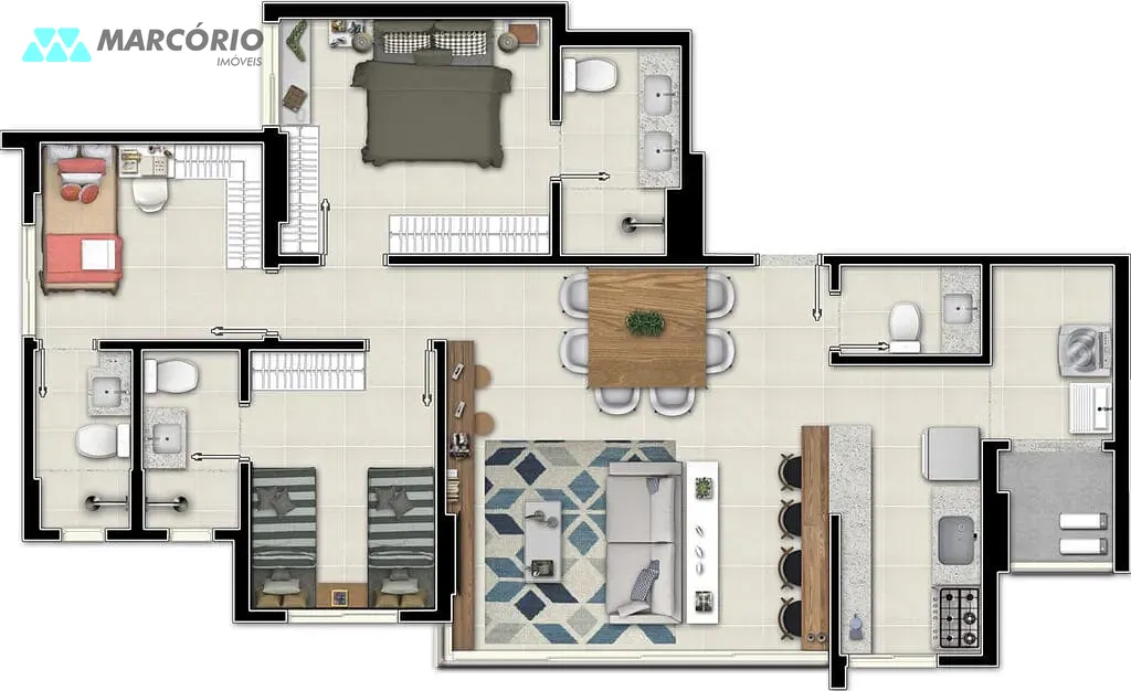 Apartamento, 3 quartos, 76 m² - Foto 61