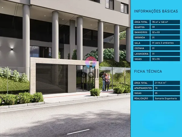Apartamento com 78m² 3 quartos e 2 banheiros, à venda, no bairro Cabral em Contagem