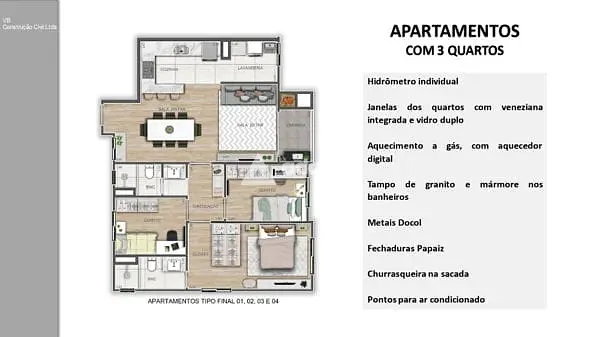 Apartamento, 3 quartos, 91 m² - Foto 3