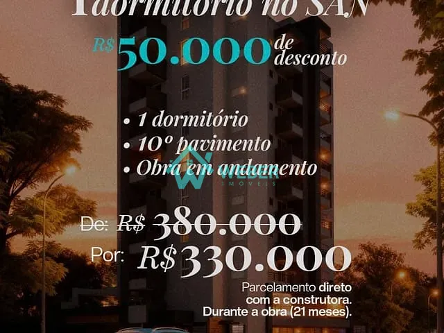 Apartamento 1 quarto e 1 banheiro, à venda, no bairro São José em São Leopoldo
